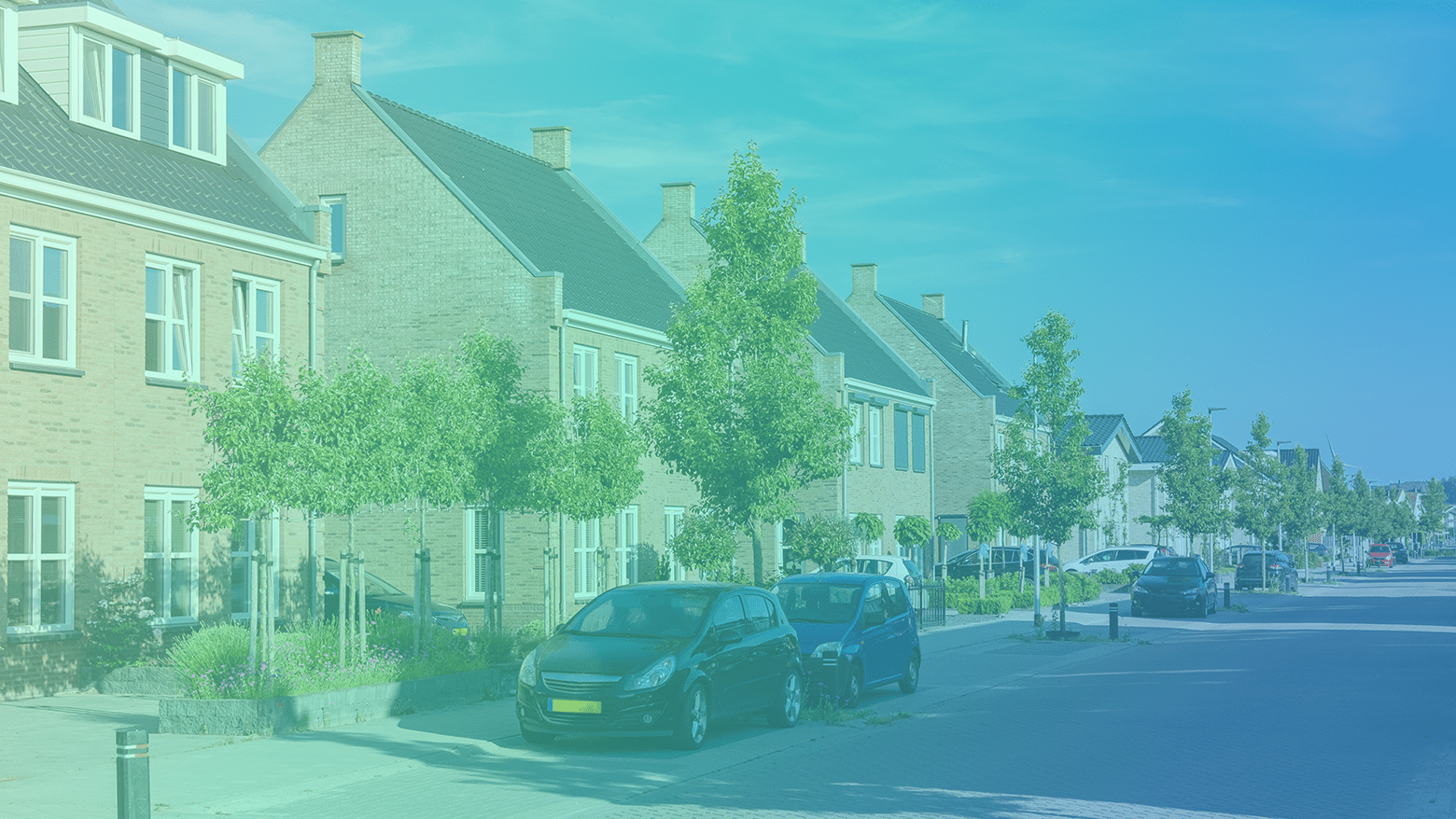 huis met auto voor de deur (Gradient()